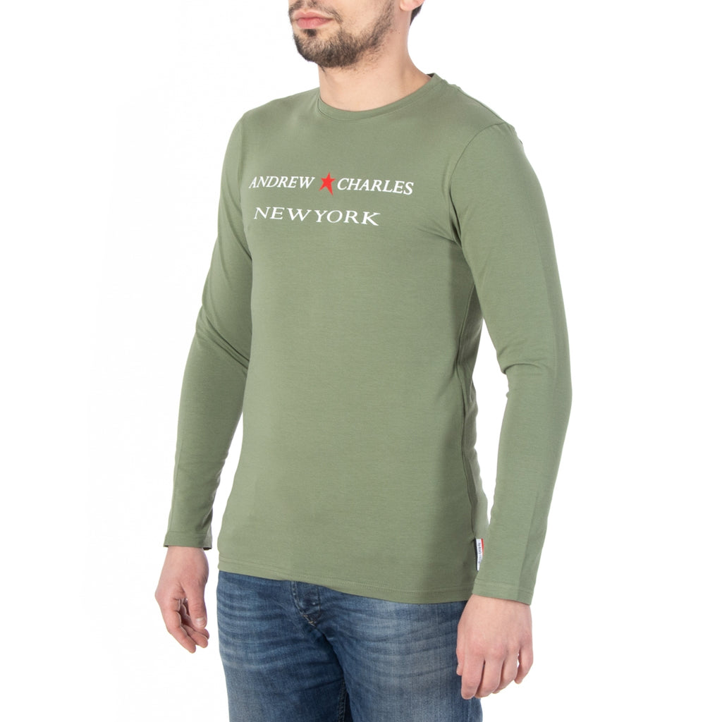 Andrew Charles By Andy Hilfiger T-shirt uomo LS TS160 031002 SELMA GREEN 003