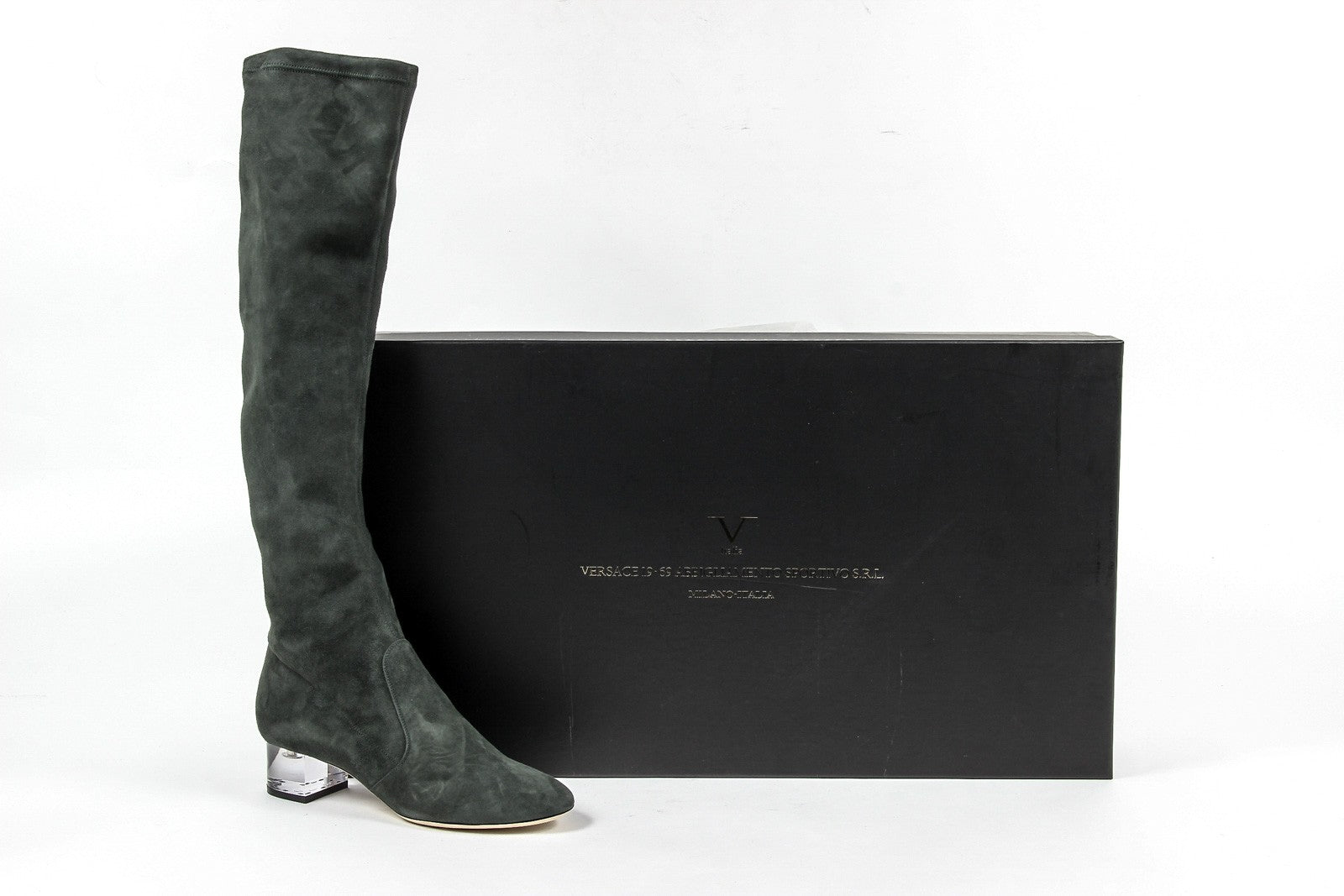 Stivale alto da donna V 1969 Italia 3123667 CAMOSCIO VERDE FERMO