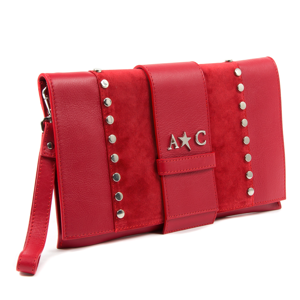 Borsa a mano da donna Andrew Charles rossa CORY