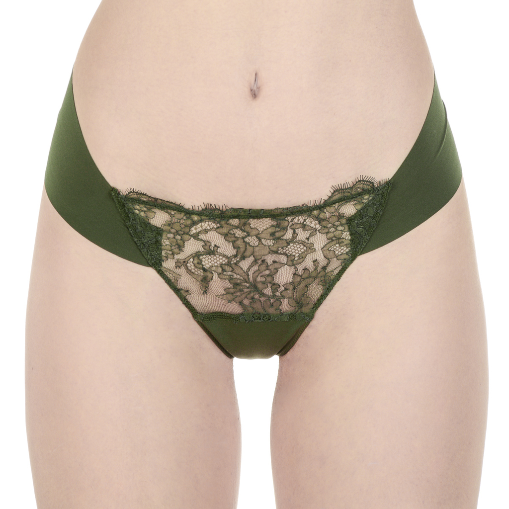 La Perla Top Donna Slip Verde Scuro