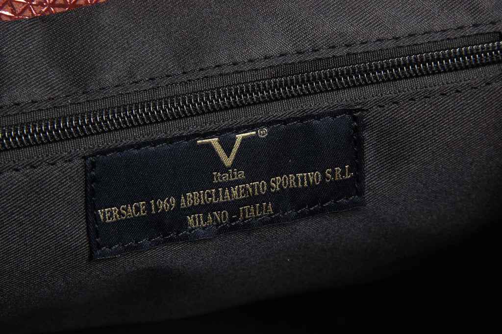 V 1969 Italia Womens Handbag V016-S RUGA STAMPATO BORDEAUX