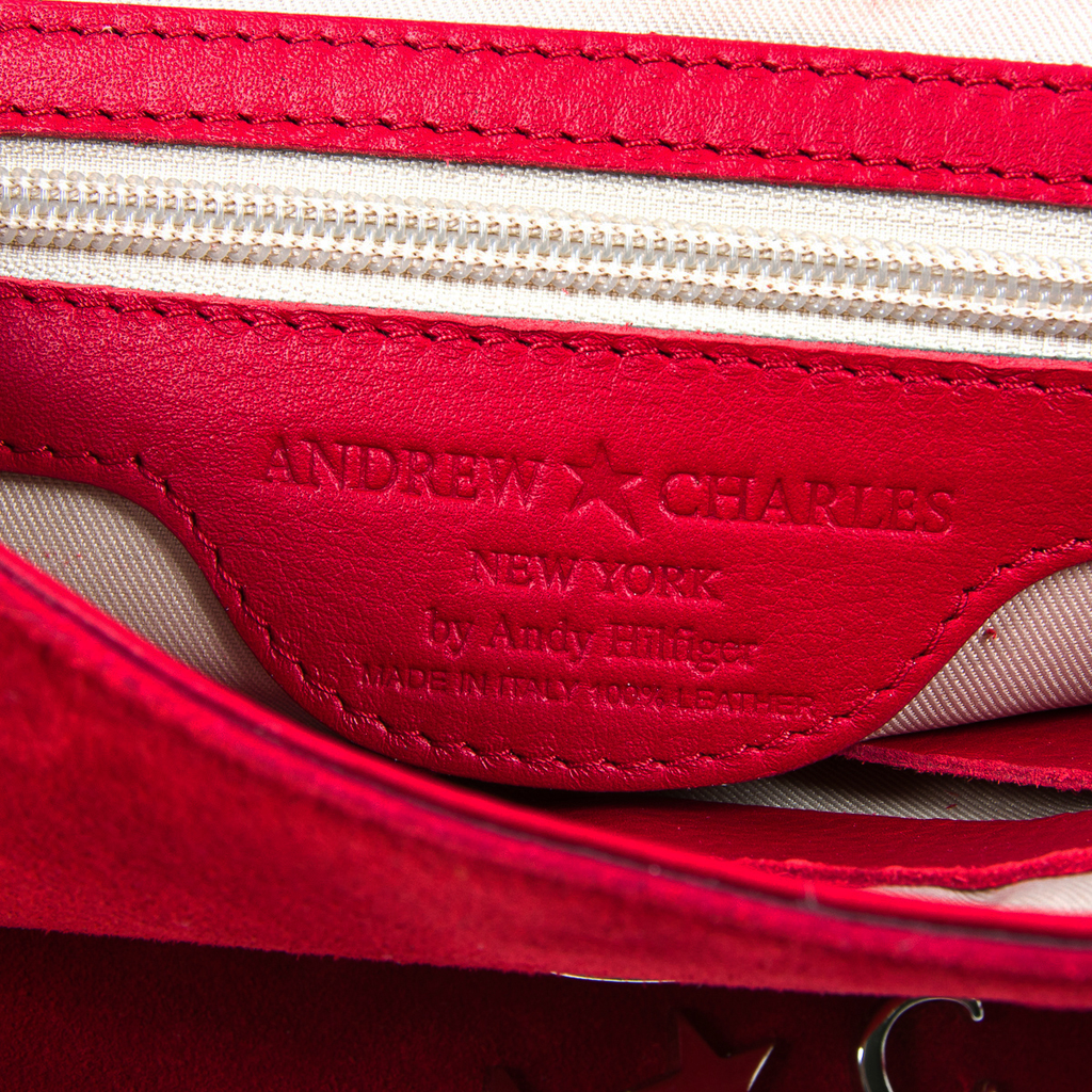 Borsa a mano da donna Andrew Charles rossa ROSS