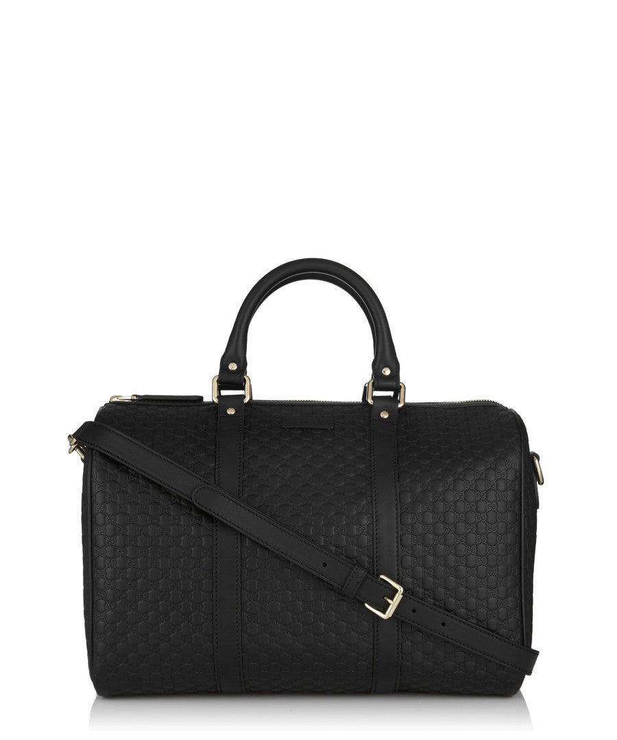 Borsa bauletto Gucci Guccissima in pelle nera