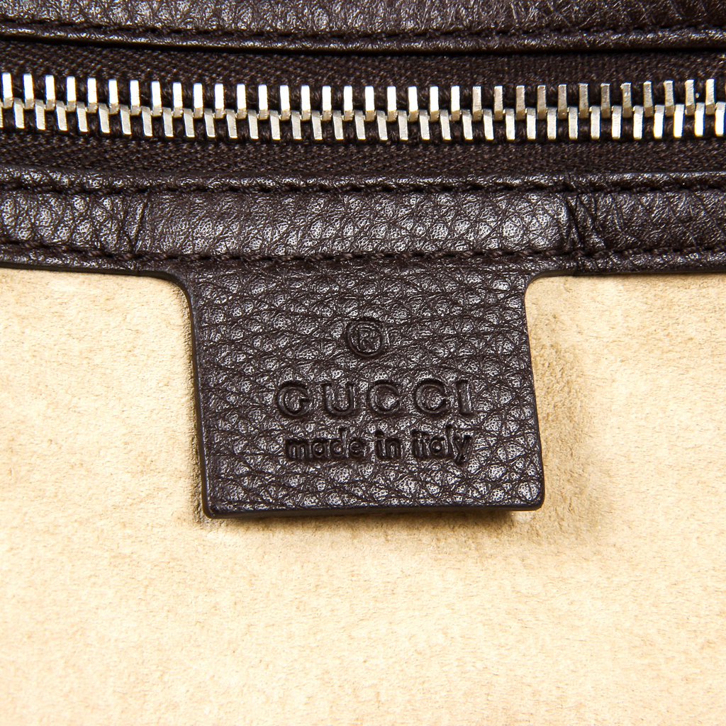 Gucci Borsa da donna in vitello morbido marrone scuro 246358 2140