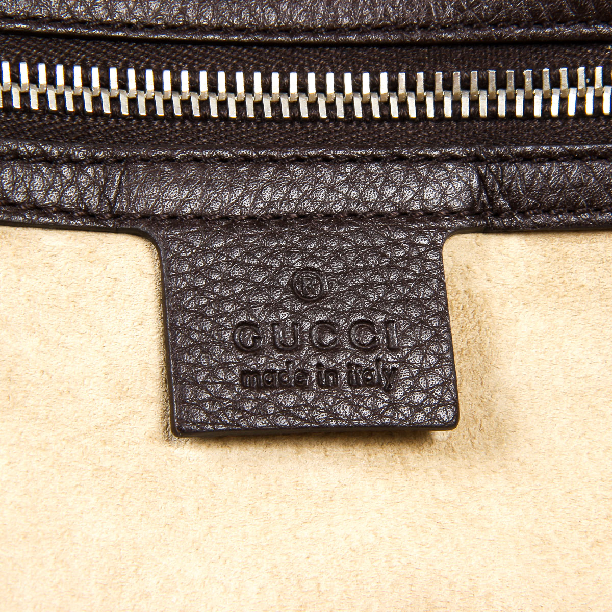 Gucci Borsa da donna in vitello morbido marrone scuro 246358 2140