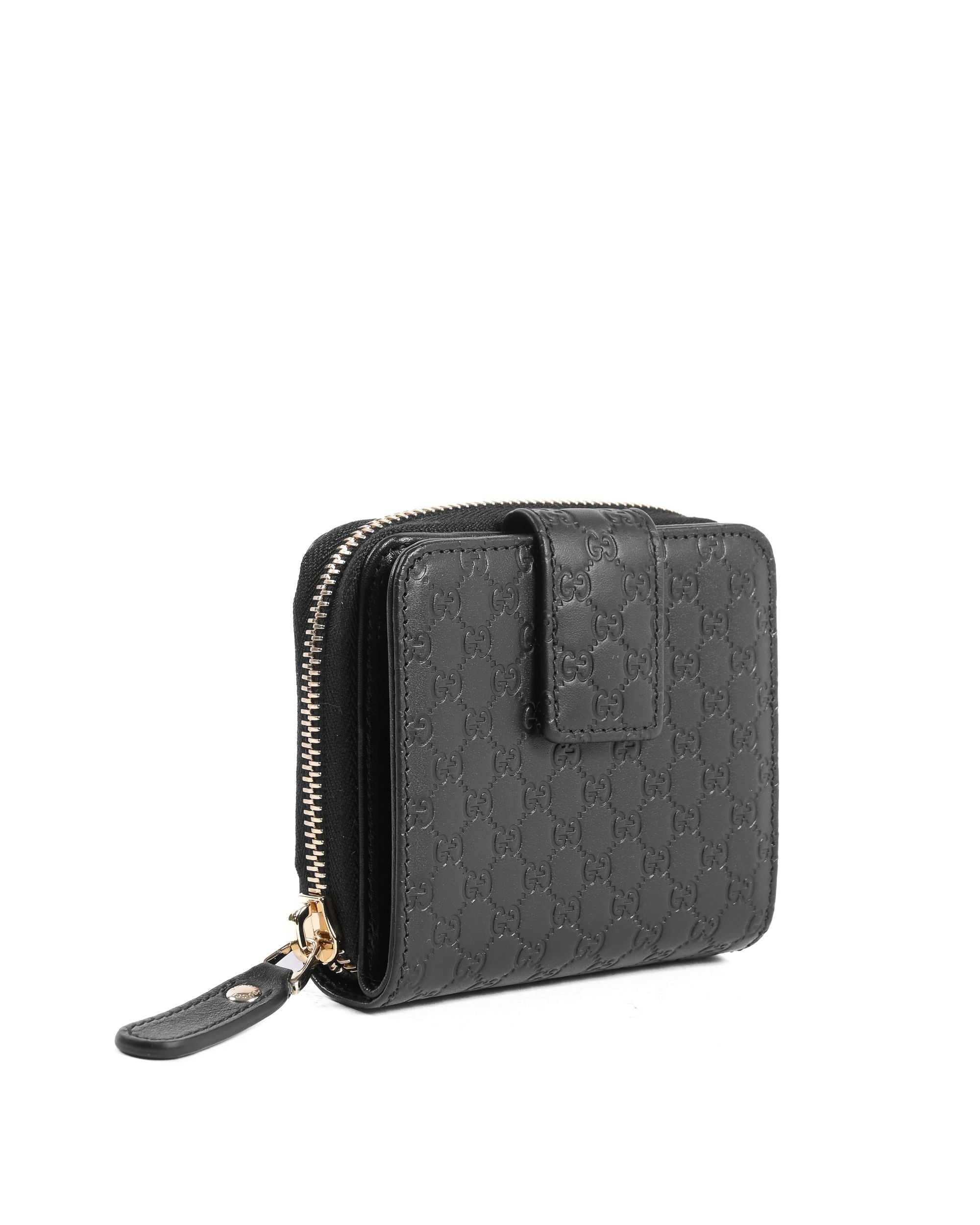 Portafoglio Gucci Guccissima piccolo in pelle con cerniera 449395 BMJ1G 1000