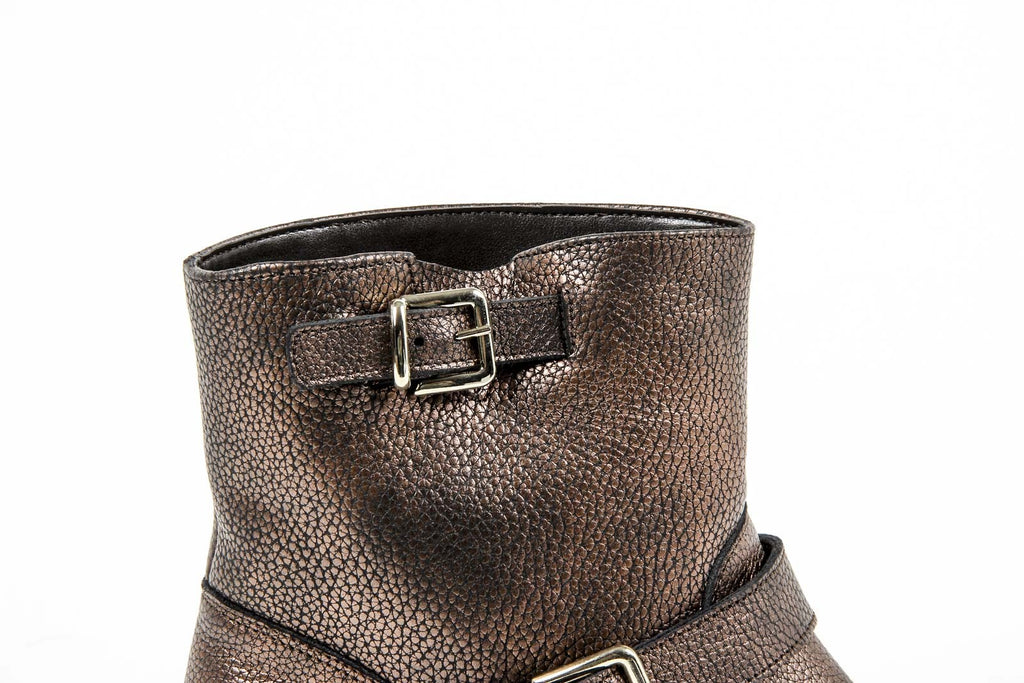 V 1969 Italia Stivaletto corto da donna B1441 BRONZO NATURALE