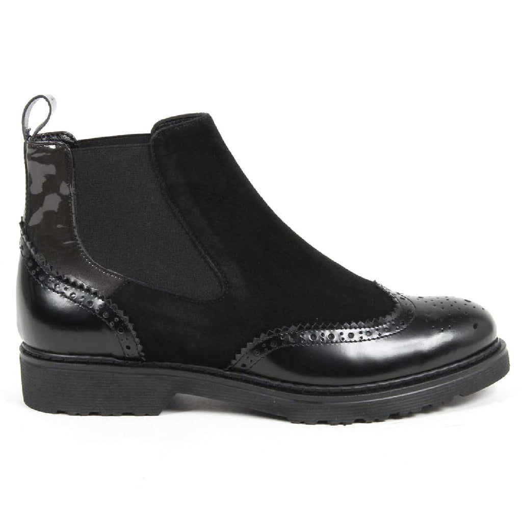 V 1969 Italia Womens Ankle Boot 3007 ABRASIVATO NERO