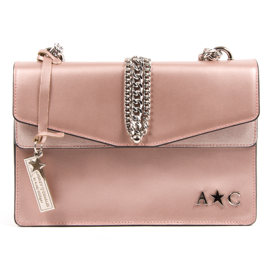 Borsa a mano da donna Andrew Charles rosa RING