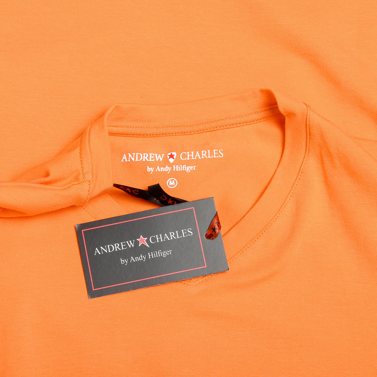 Andrew Charles Maglietta da uomo a maniche corte con scollo a V arancione KENAN