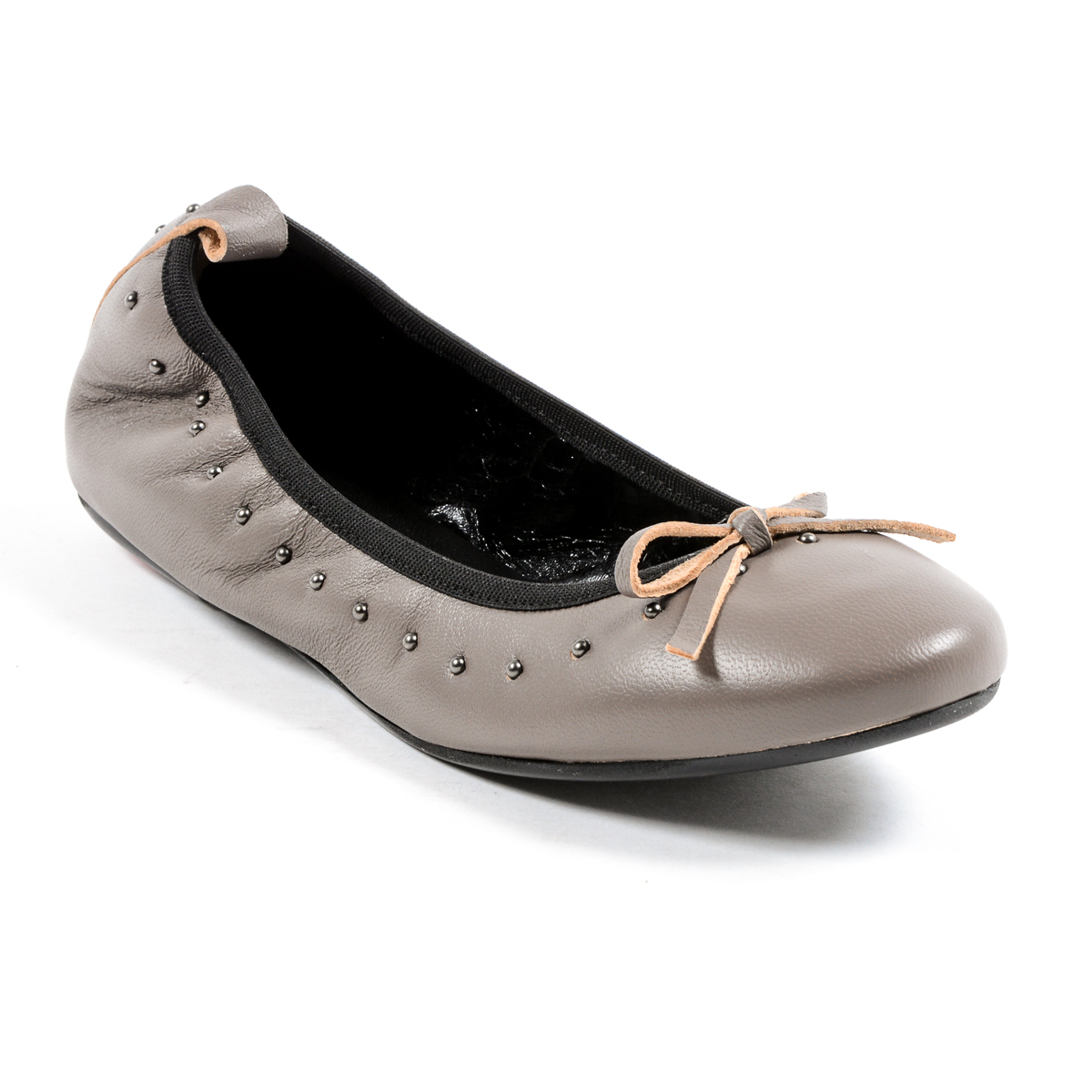 Andrew Charles Ballerina morbida da donna color talpa ALICIA