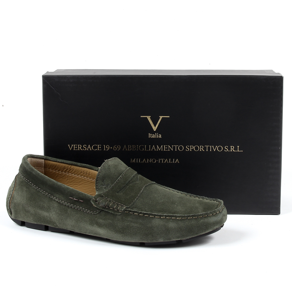 V 1969 Italia Mocassini da uomo verdi STEWART