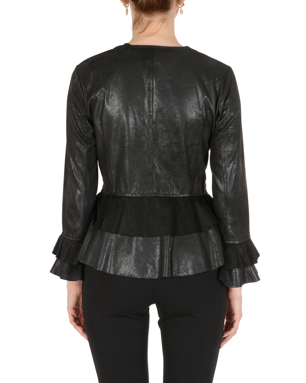19V69 Italia Giacca Donna Nera FIORE NERO