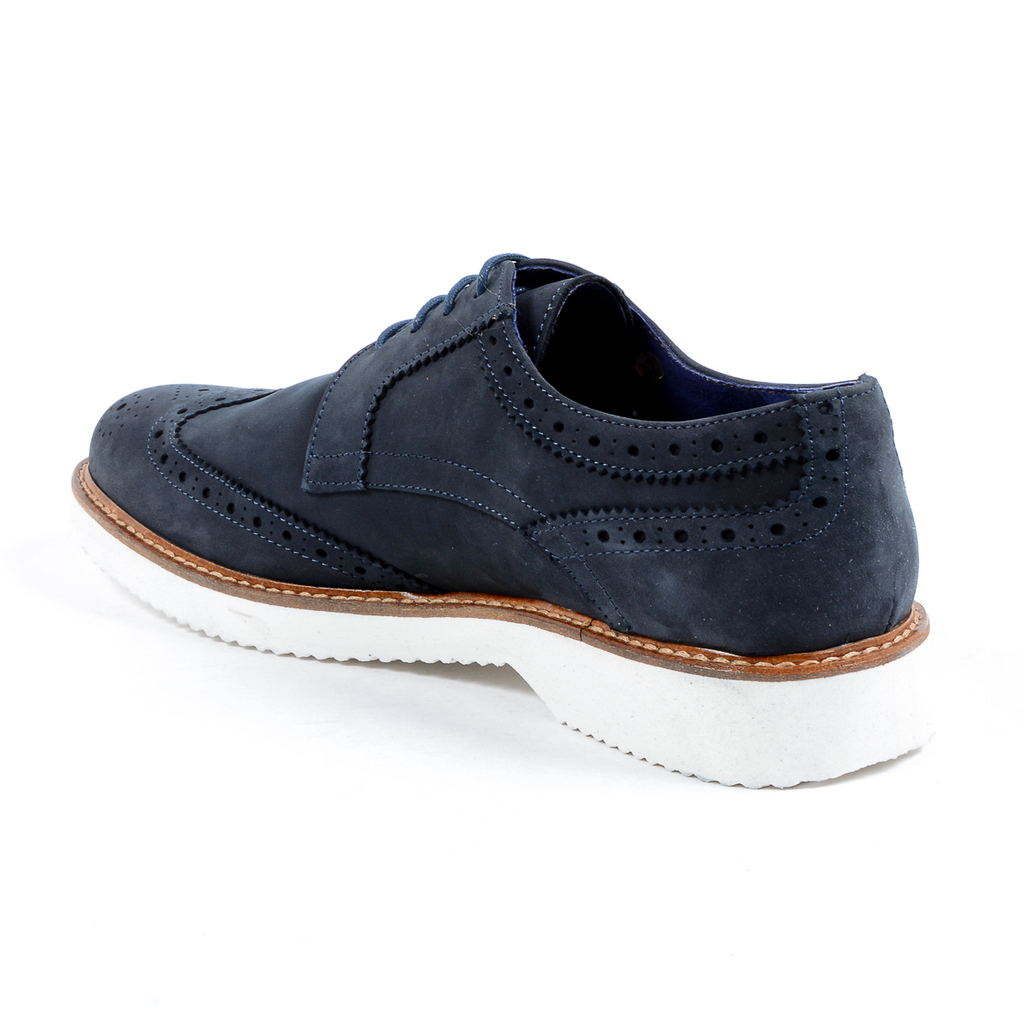 V 1969 Italia Scarpe Oxford Brogue da uomo Blu PEDRO