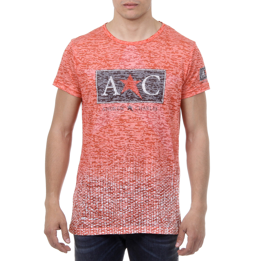 Andrew Charles T-shirt da uomo a maniche corte con scollo rotondo rossa LEVI