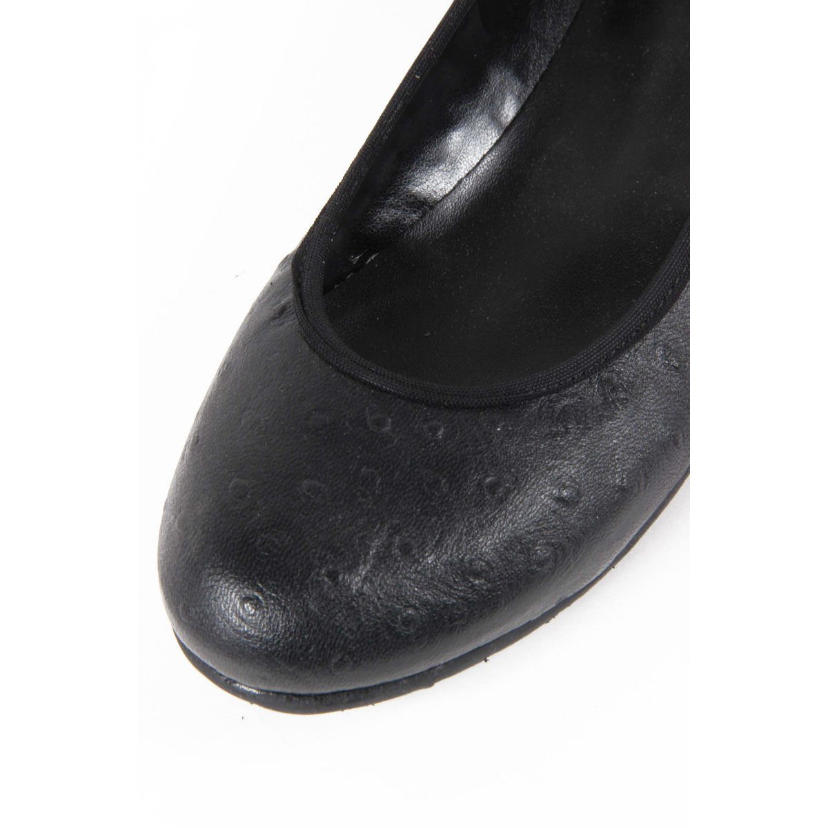 V 1969 Italia Ballerina da donna E08 TESSUTO NERO STRUZZO