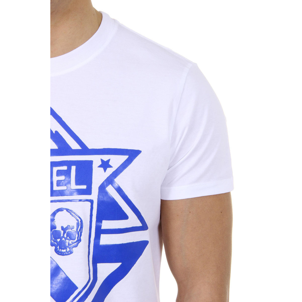 Diesel T-shirt da uomo a maniche corte con scollo rotondo 00SHBZ 0JAHZ 100 T-SCOD