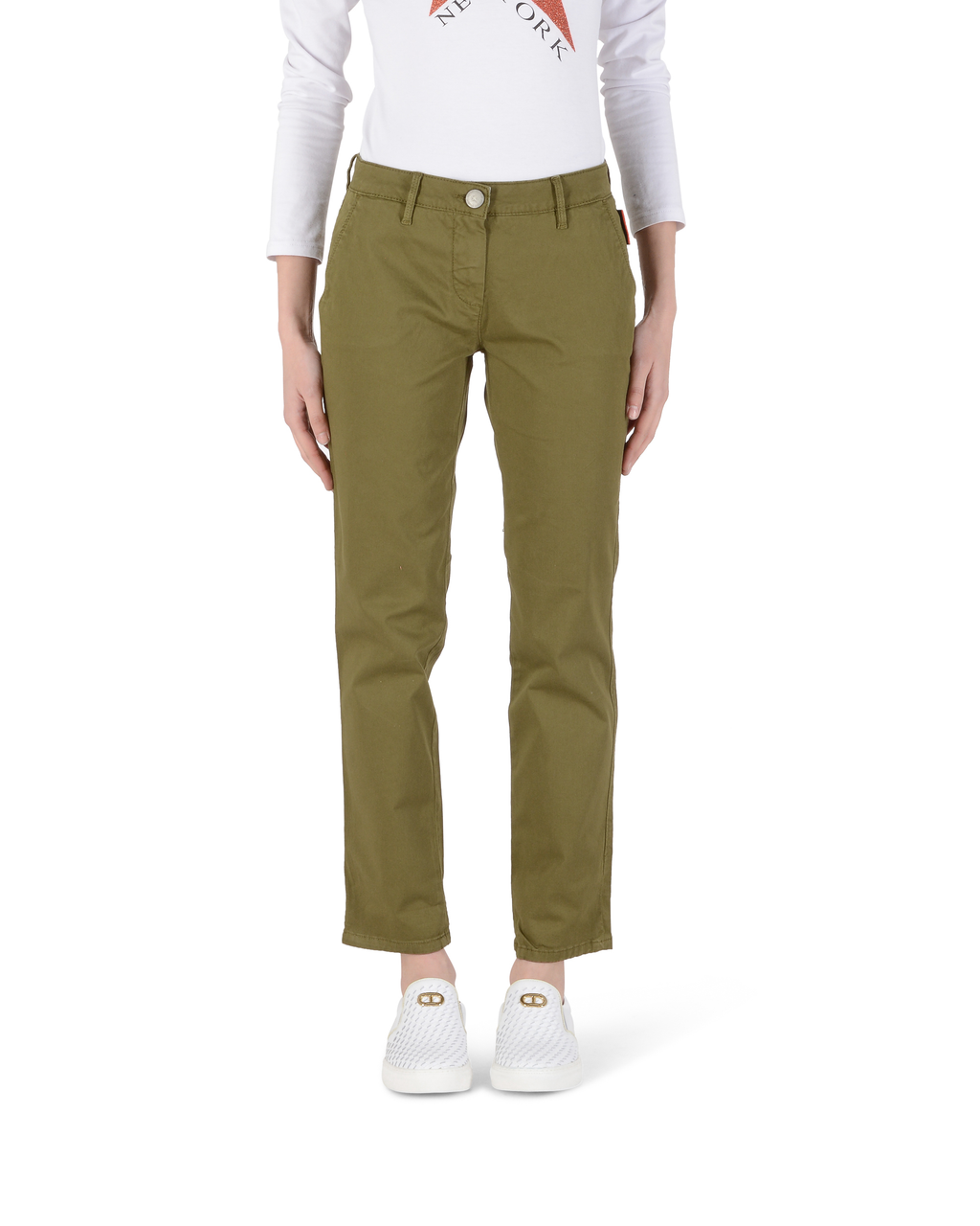 Pantaloni da donna Andrew Charles Regular Fit YOKO KAKI