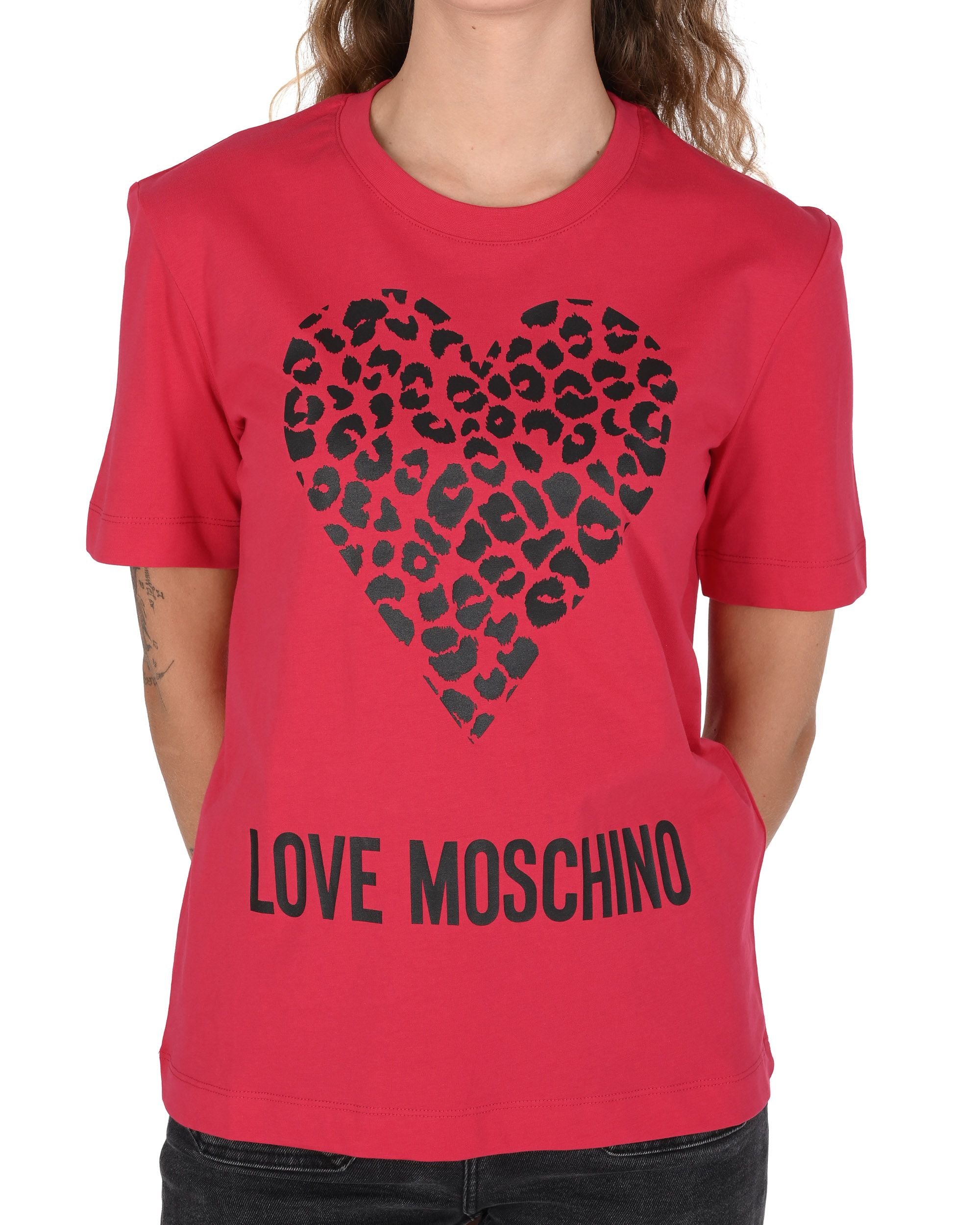 T-shirt da donna Love Moschino W 4 H06 27 M 3876 P23 ROSSO