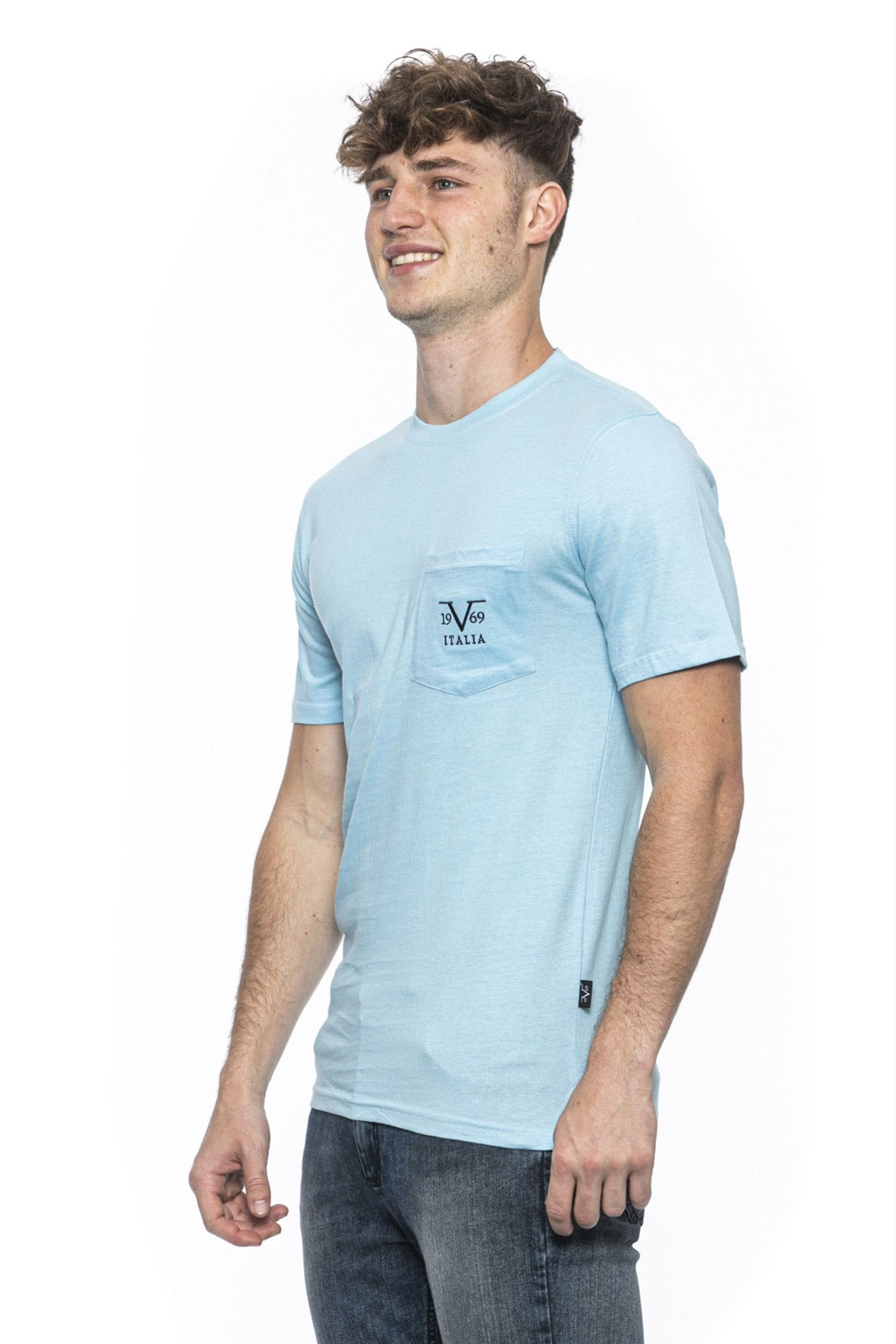 19V69 Italia T-Shirt Uomo Blu IVAN AZZURRO