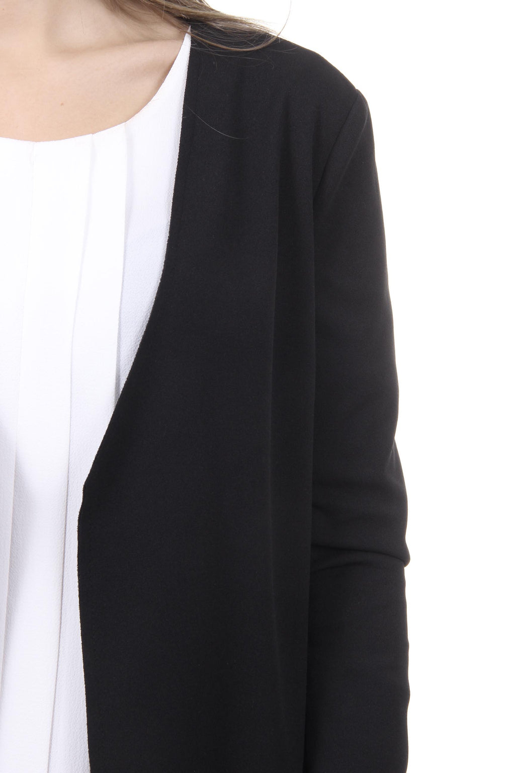 Giacca da donna V 1969 Italia GIACCA LUNA TESS. CREPE SCUBA NERO