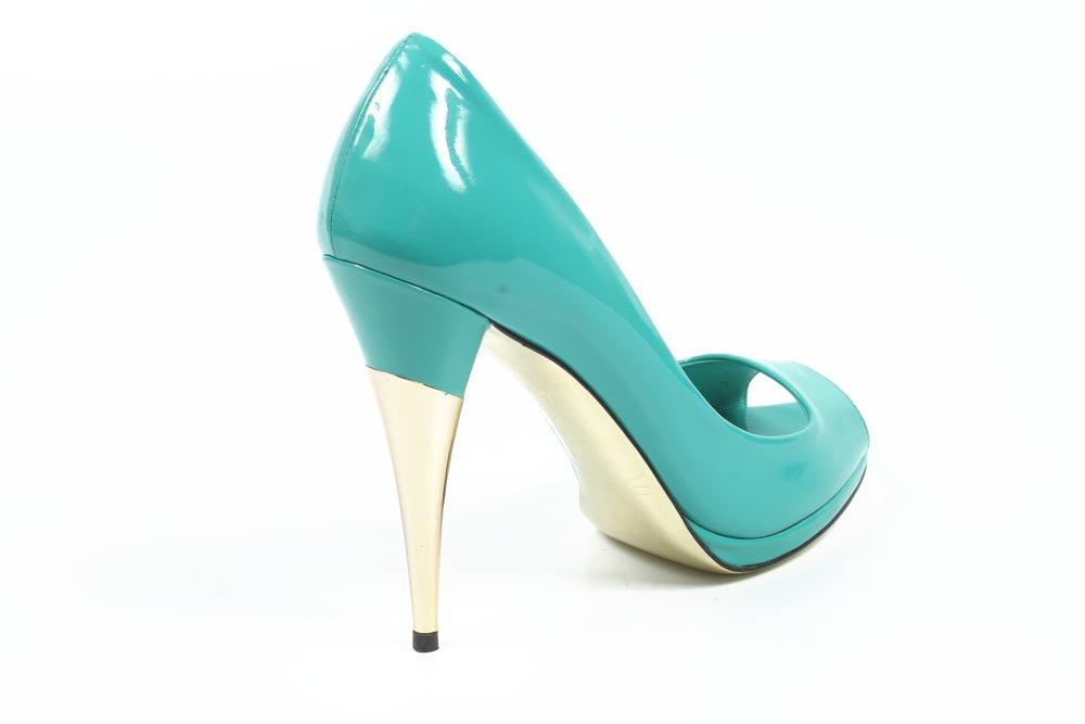 Décolleté da donna Sebastian Milano punta aperta S3499VL VERNICE ACQUA