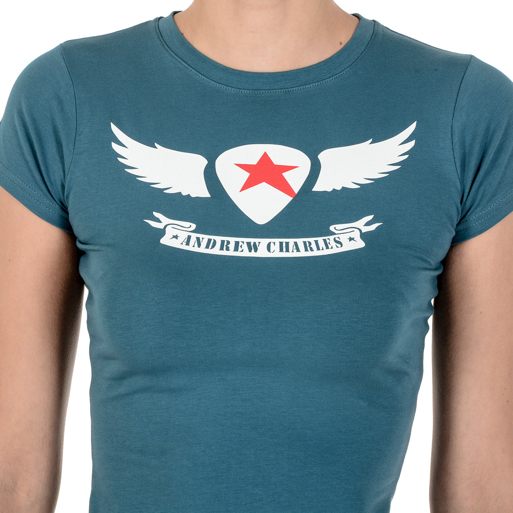 Andrew Charles T-shirt da donna a maniche corte con scollo rotondo verde TARANA