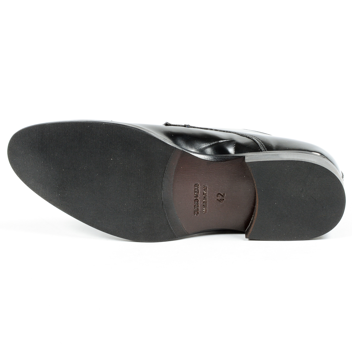 V 1969 Italia Scarpa classica da uomo nera CORONA