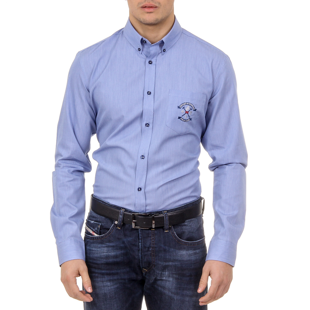 Camicia da uomo Ufford & Suffolk Polo Club USC02 B1 BLUETTE