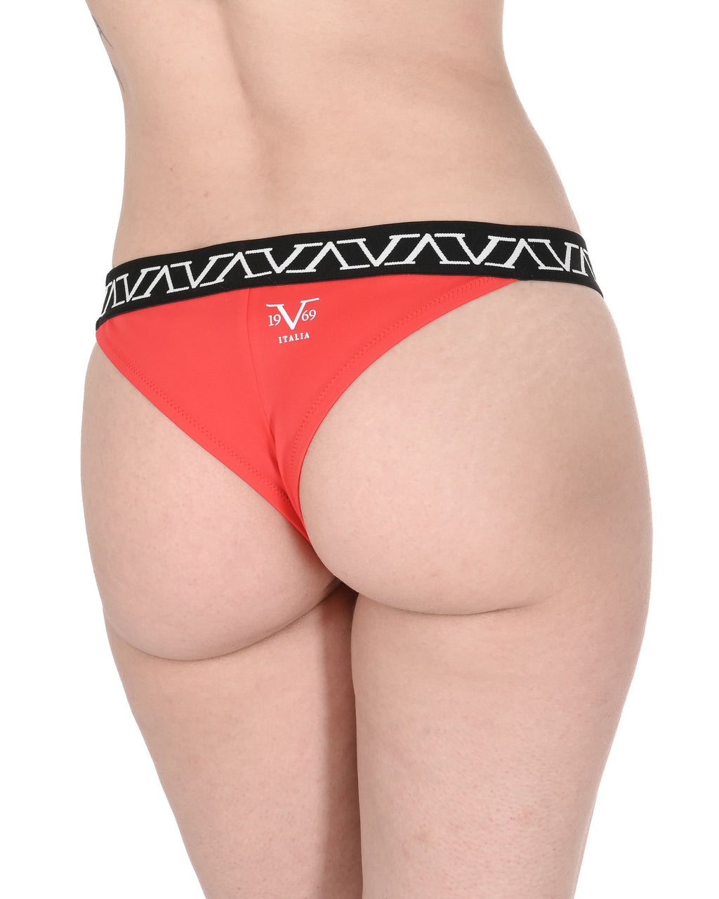 19V69 Italia Costume da bagno da donna con elastico in vita VSC1WBT05 ROSSO