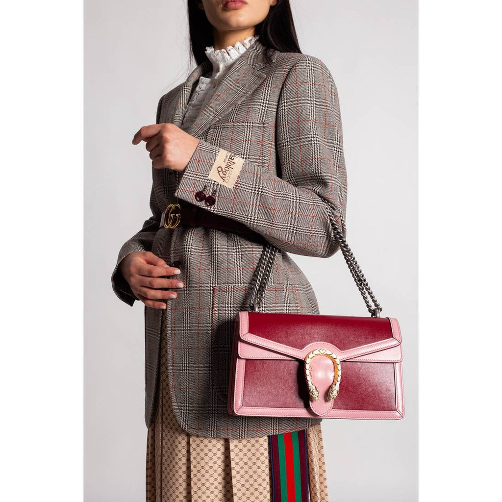 Borsa a tracolla Gucci Azalea Dionysus rosa rossa