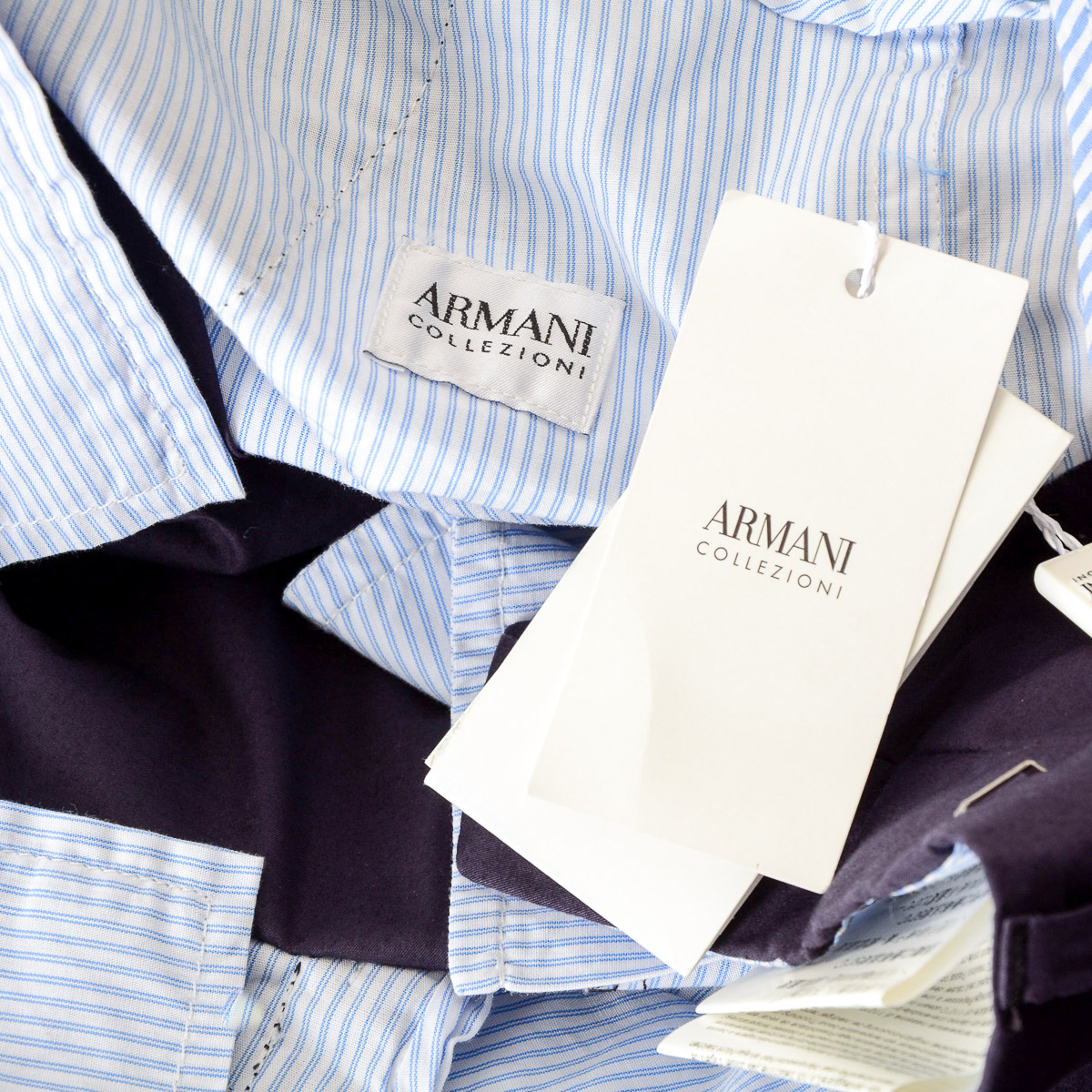 Pantaloni Armani Collezioni Uomo Blu Scuro
