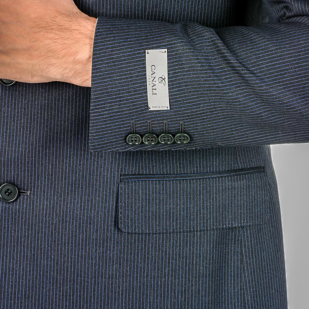 Abito da uomo Canali maniche lunghe grigio scuro