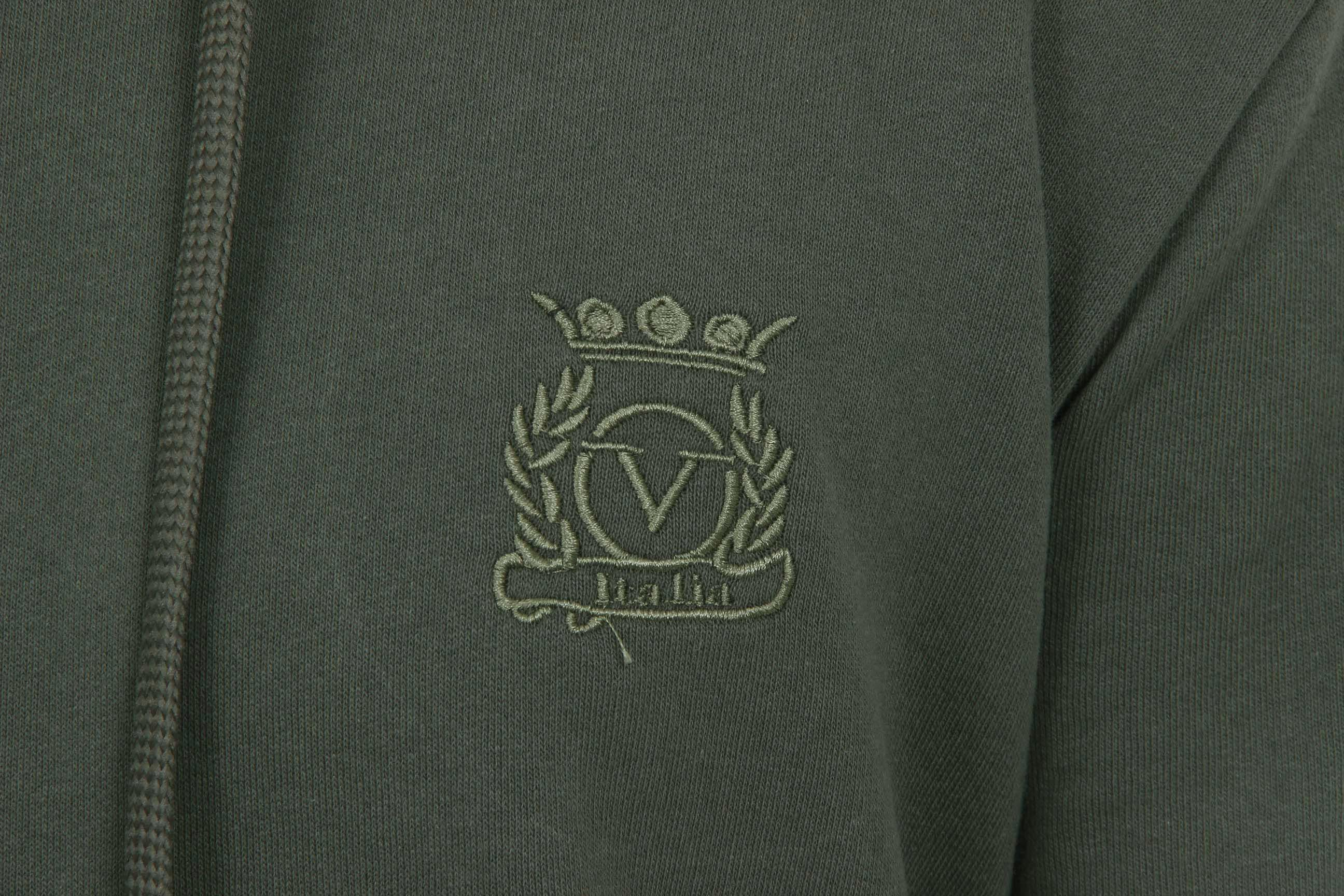 Felpa con cappuccio da uomo V 1969 Italia ART. 4467 VERDE MILITARE