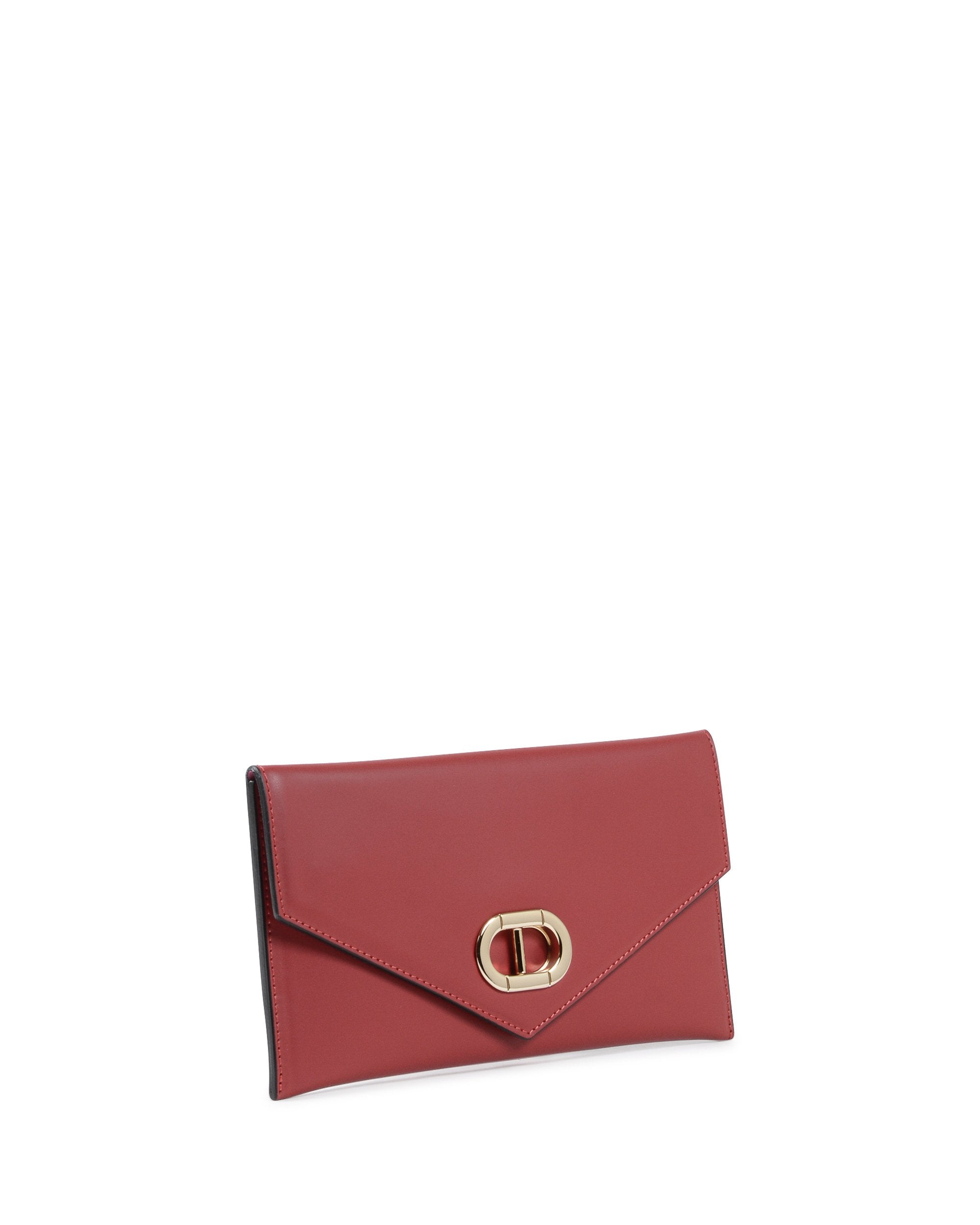 Pochette in pelle a busta - Rubino