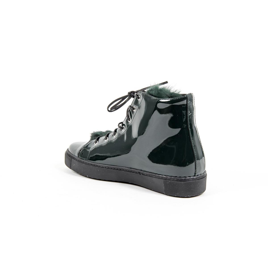 Sneaker alta da donna V 1969 Italia 312070 VERNICE VERDE