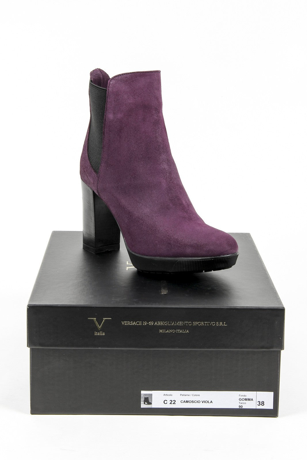 Stivaletto Donna V 1969 Italia C22 CAMOSCIO VIOLA