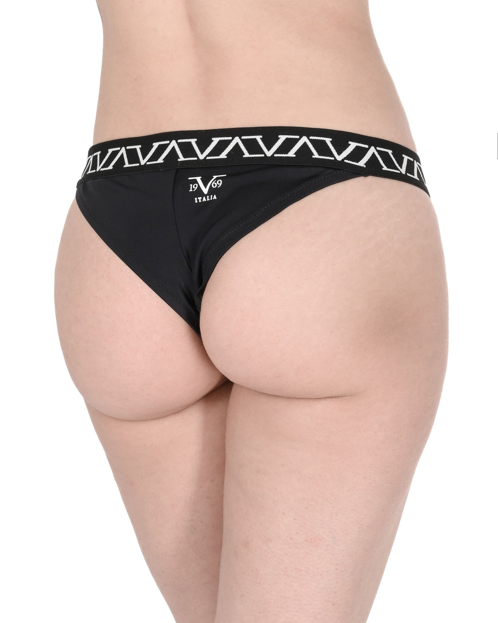 19V69 Italia Costume da bagno da donna con elastico in vita VSC1WBT05 NERO