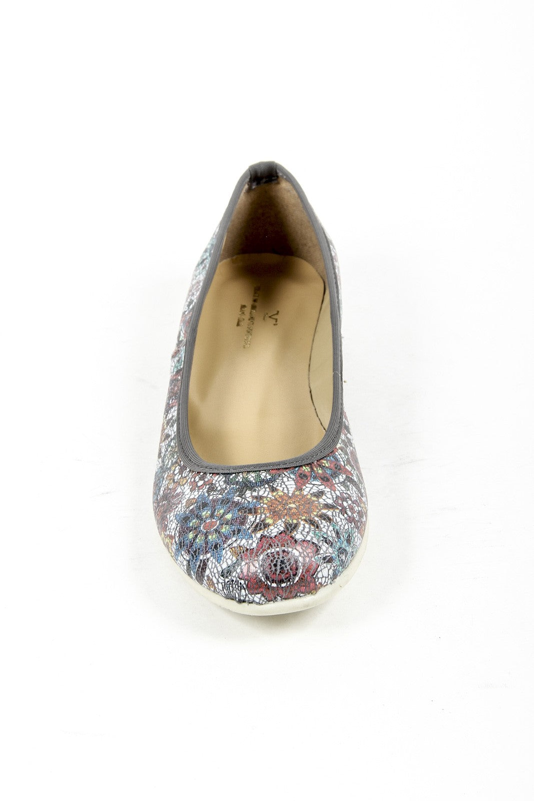 V 1969 Italia Ballerina da donna E08 FIORE GRIGIO