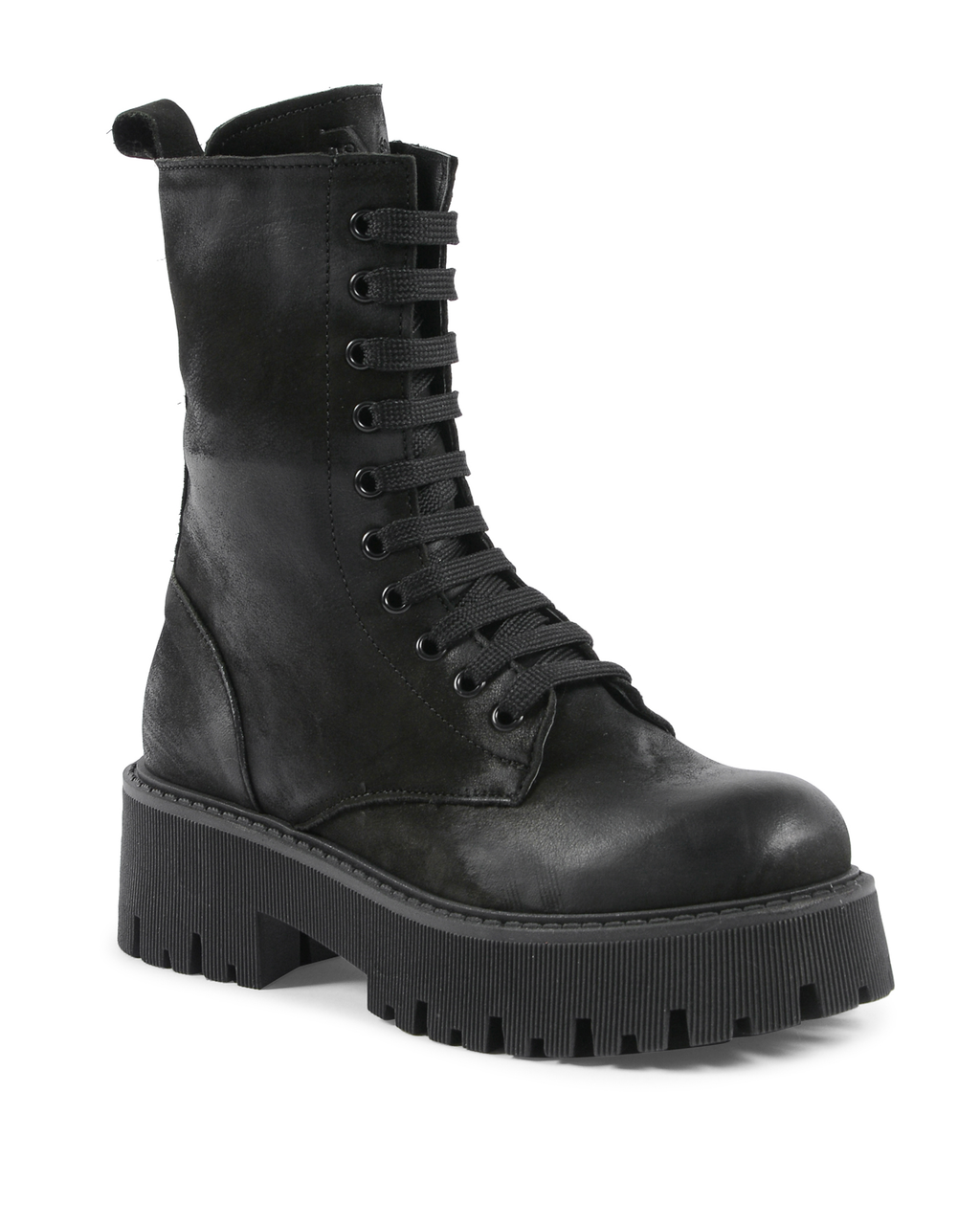 19V69 Italia Womens Short Boot Nero 10-V NABUK NERO