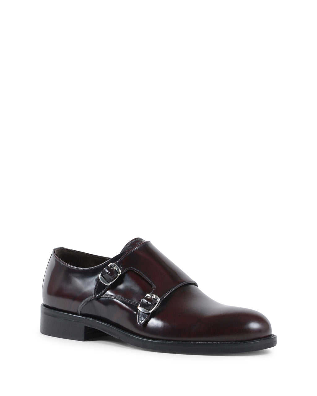 19V69 Italia Mens Double Buckle Shoe Bordeaux 1210 MP ABRASIVATO BORDEAUX