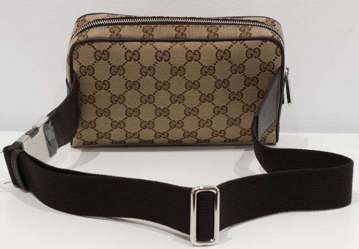 Borsa a marsupio Gucci con cintura beige marrone