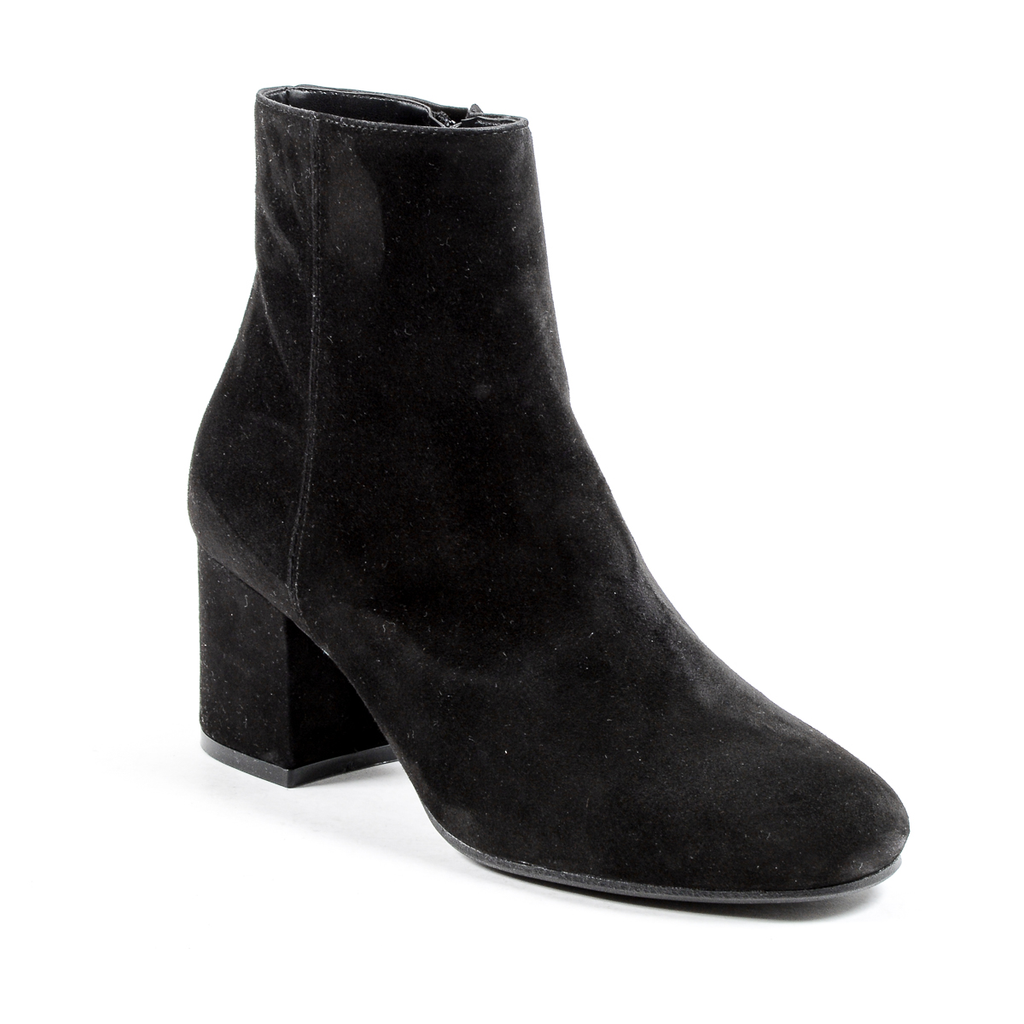 V 1969 Italia Stivaletto con tacco da donna nero MAD