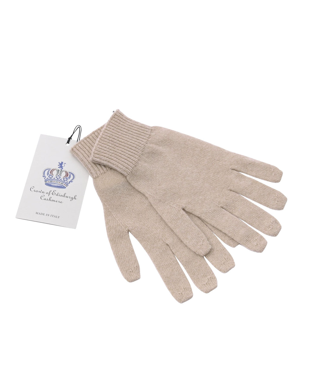 Guanti corti da donna in cashmere Crown of Edinburgh COE 001 ROPE