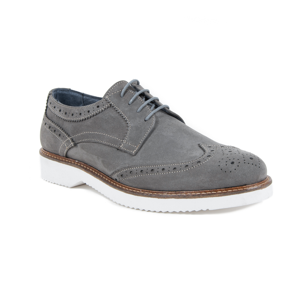 Scarpe brogue da uomo V 1969 Italia Grigio scuro HARRY 5141 NABUK VAR 8