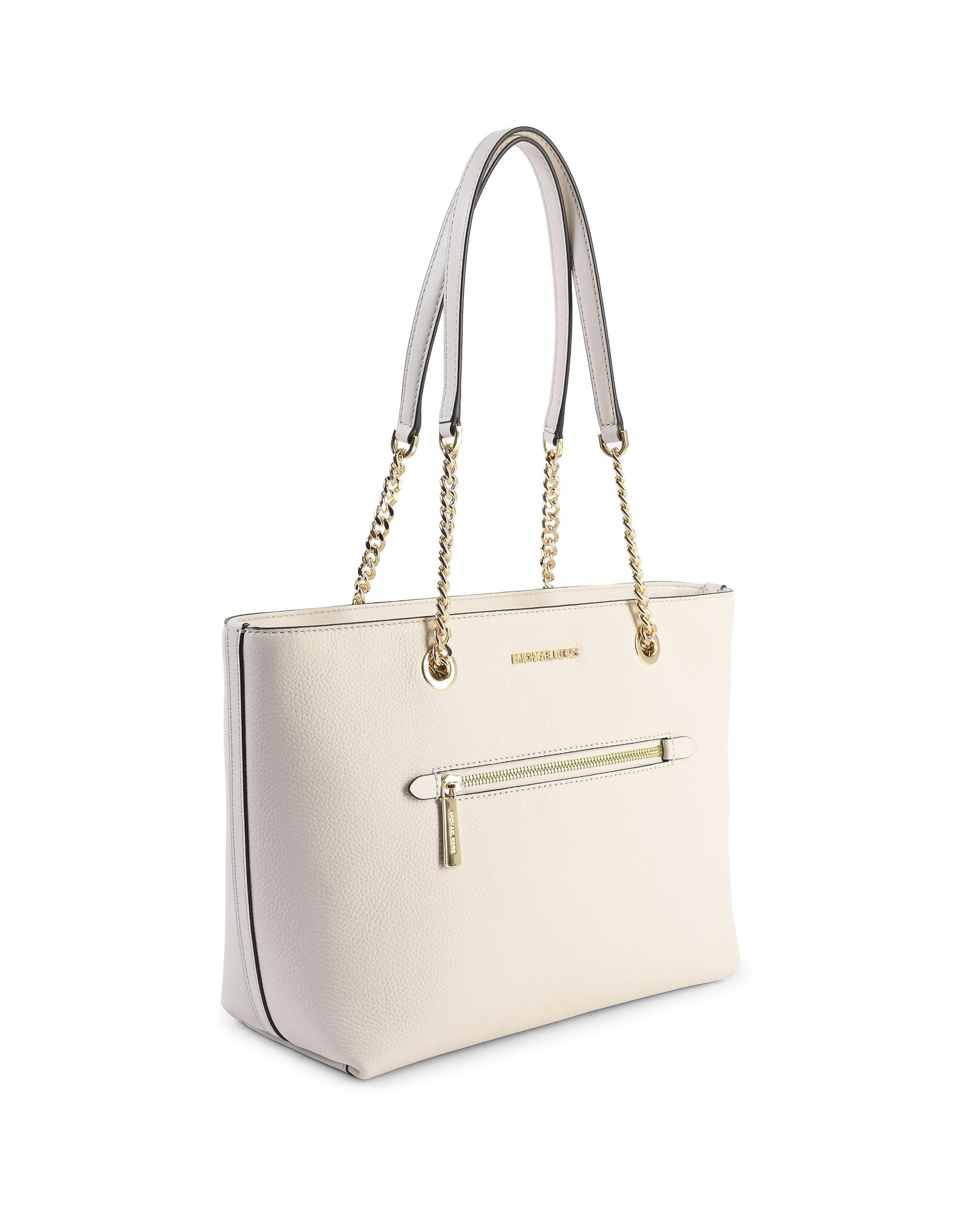 Borsa tote con catena e cerniera frontale di medie dimensioni Michael Kors 35F2GTTT2L LT CREAM