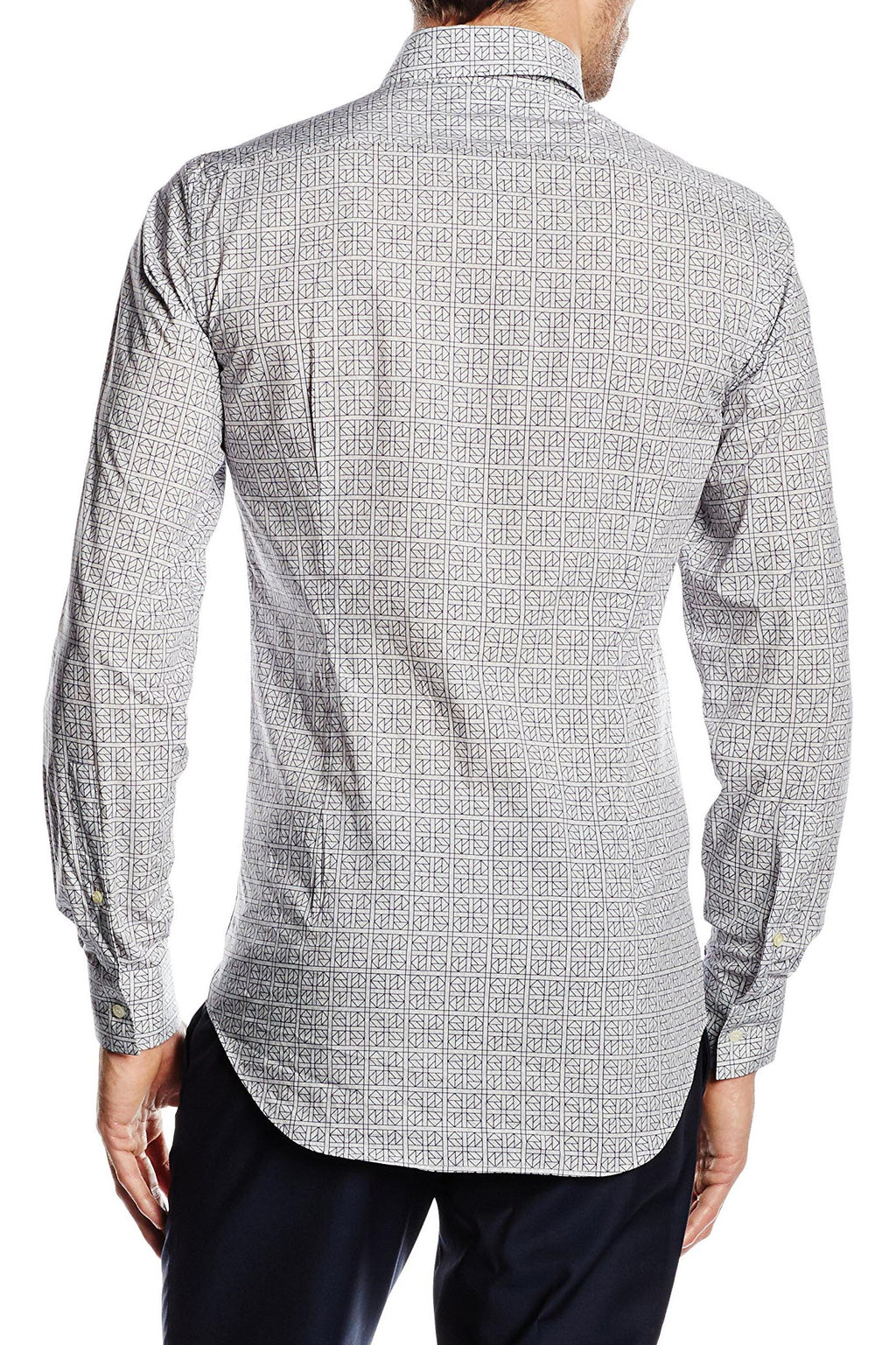 Camicia da uomo slim fit con bottoni e collo alto V 1969 Italia SBD09