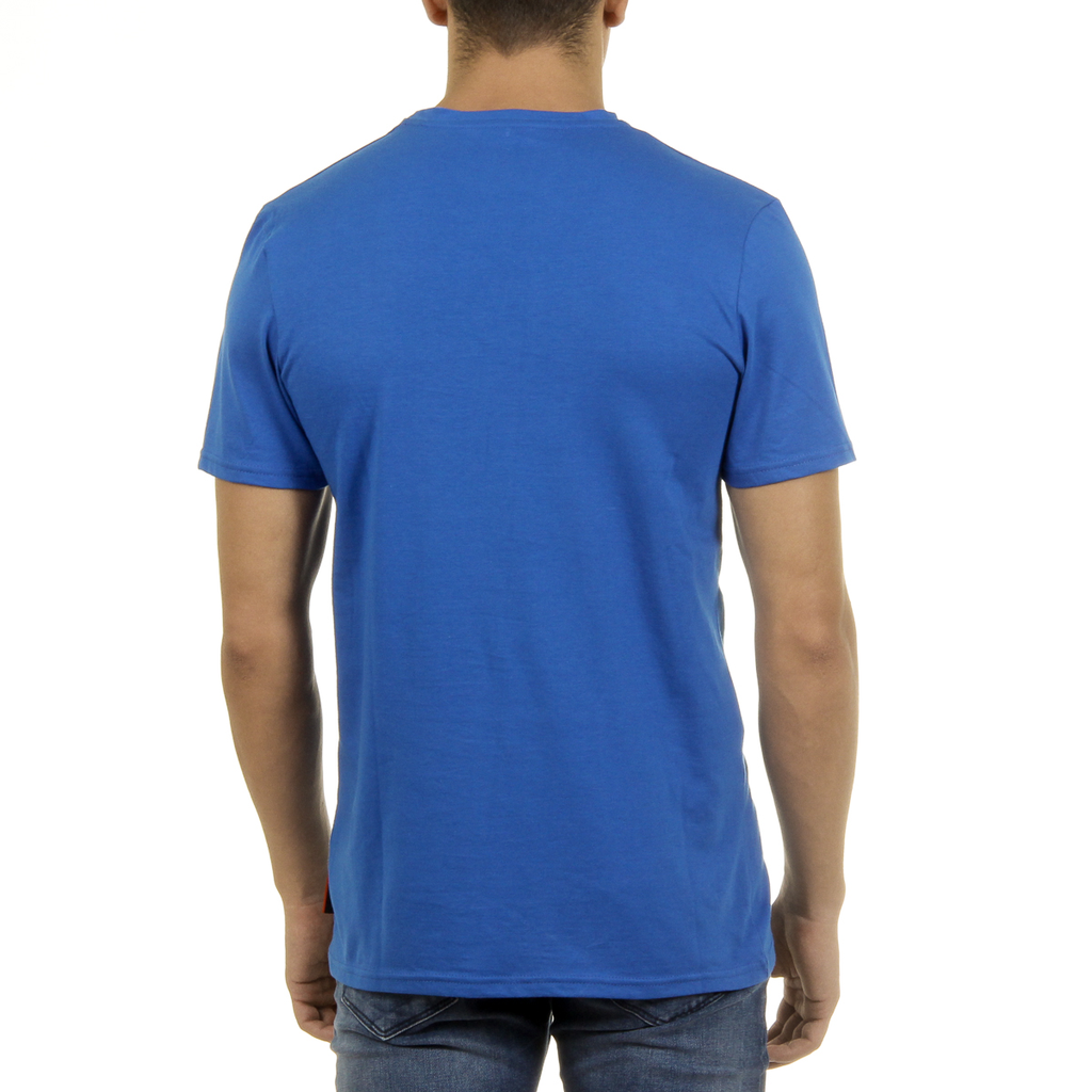 Andrew Charles T-shirt da uomo a maniche corte con scollo rotondo blu KEITA