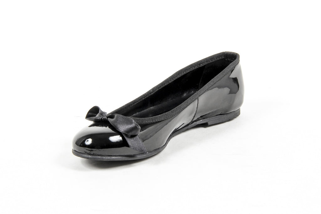 V 1969 Italia Ballerina da donna E08 VERNICE NERO NASTRO