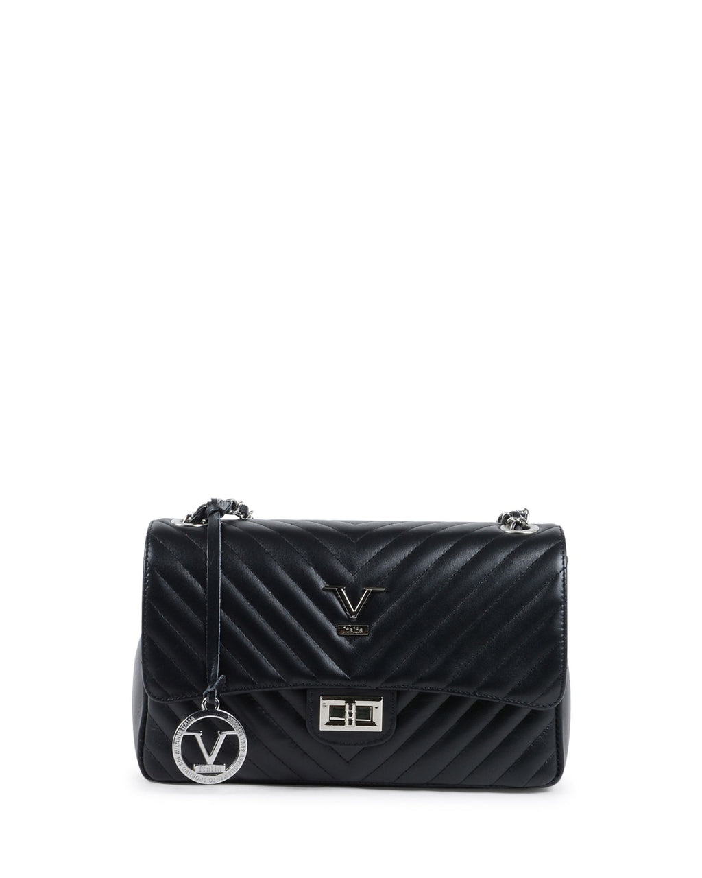 V Italia Borsa a mano da donna nera V0116 KID NERO